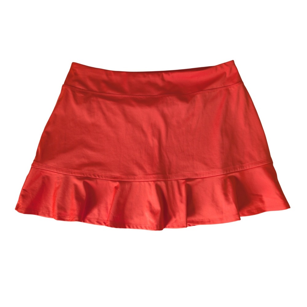 Tommy Bahama Active Skort Womens XL Orange Ruffle Hem Golf Tennis Skirt RN75343
